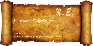 Muzsai Edgár névjegykártya